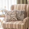 Geometric Embroidery Pillow Case Medium Light Luxury Living Room Sofa Cushion Cover Towel Embroidery Design Sample Room Decoration