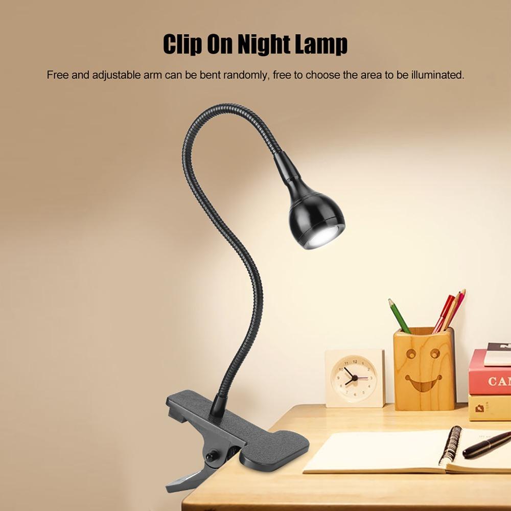 With Clip Mini Desk Night Lamp USB Powered LED Clip On Light USB LED Table Light  Crafting