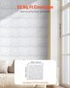 3D Wall Panels 33-Pack 11.81x11.81'' PVC 32 Sq.Ft Coverage Diamond White