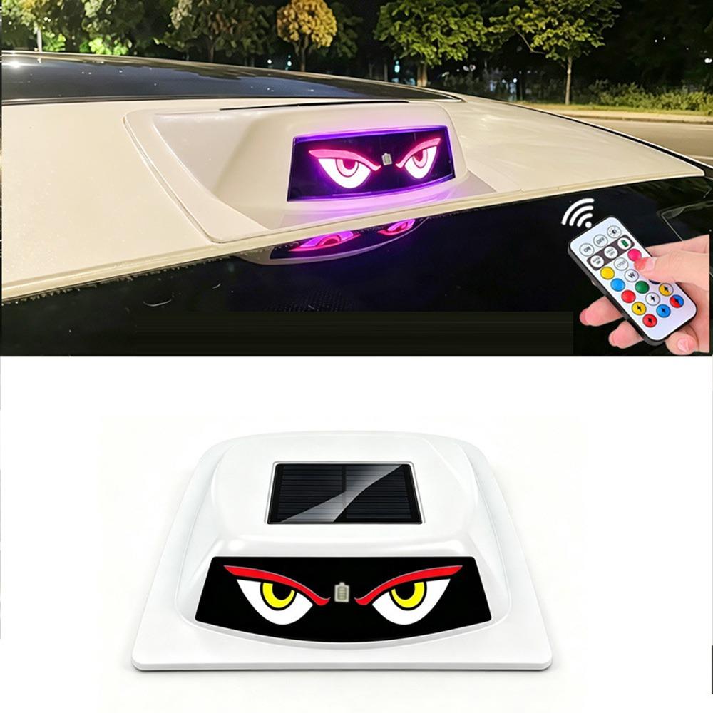 Solar Powered Eye of the Demon Roof Decorative Light LED Roof Light Vehicle Accessories