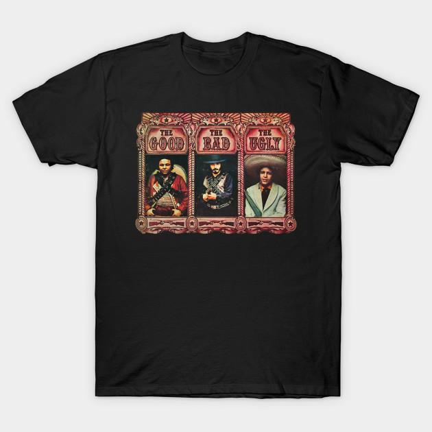 Men Black Print T-shirt Super Large TShirt The-good-the-bad-the-ugly No-Cut Transfer Paper Print Cotton Tshirt