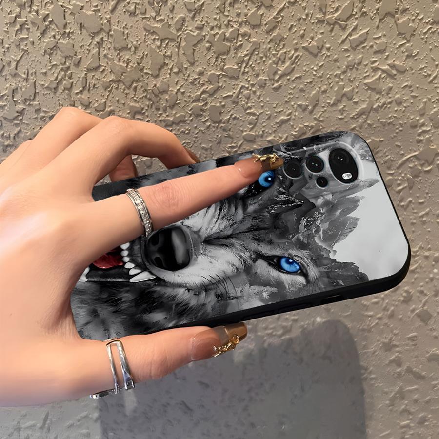 Phone Cover Case for Motorola Moto G51 G73 G22 Edge40 G60s G32 G52 Edge 20 Pro 30 Lite G53 G30 G71 G50 Cool Animal Tiger Lion