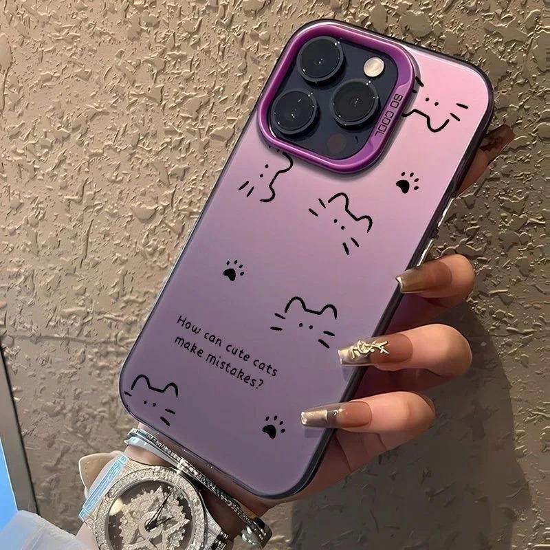 Милый Кот Символ Чехол для Телефона Для iPhone 17 Air 16 Pro MAX 15 Plus 14 13 12 11 Pro Max Plus Mini X XS XR 8 7 Plus