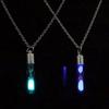 Новая мода для женщин и мужчин светящийся светящийся песочный таймер кулон стеклянная бутылка «песочные часы» ожерелье ювелирные украшения подарки