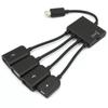 OTG-хаб с 4 портами Micro USB и переключателем для зарядки мобильного телефона, мультиинтерфейсный OTG USB 2.0, один на четыре