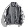 Spring and autumn new men's locomotive style PU leather jacket trendy brand American European size loose leather jacket