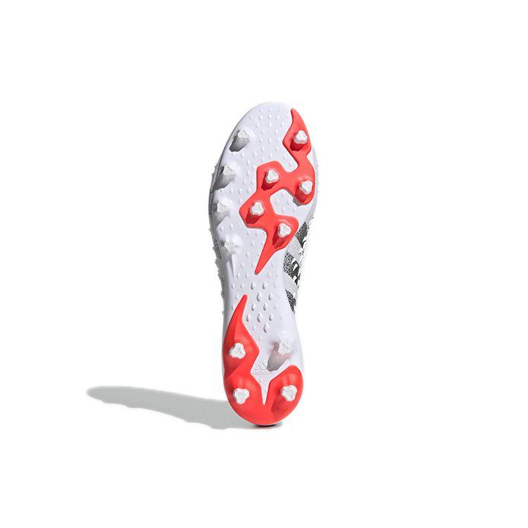 Adidas Predator Round Toe Lace-Up AG (Rubber Short Studs) Non-Slip Durable Soccer Shoes Men Soccer Shoes White Gray GZ2806