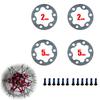 4PCS Brake Gasket Spacer Set for Electric Scooter and E Bike 6 Holes Disc Washer 25mm Suitable for 44MM Rotors Includes Screws