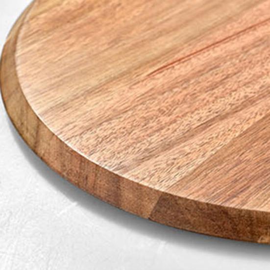 Wooden Pizza Pan with Long Handle Round Multifunction Cutting Chopping Board Vegetable Cake Bread Dessert Steak Meat