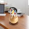 Деревянная сферическая подставка для ручек с отверстиями Подарочный орнамент Организация Многофункциональные канцелярские товары