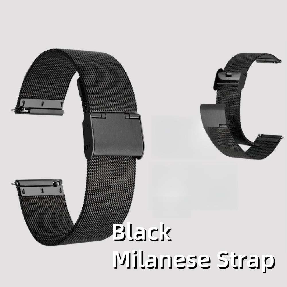 12/14/16/18/20/22/24 мм ремешок для часов черный сменный ремешок для часов металлический ремешок для умных часов