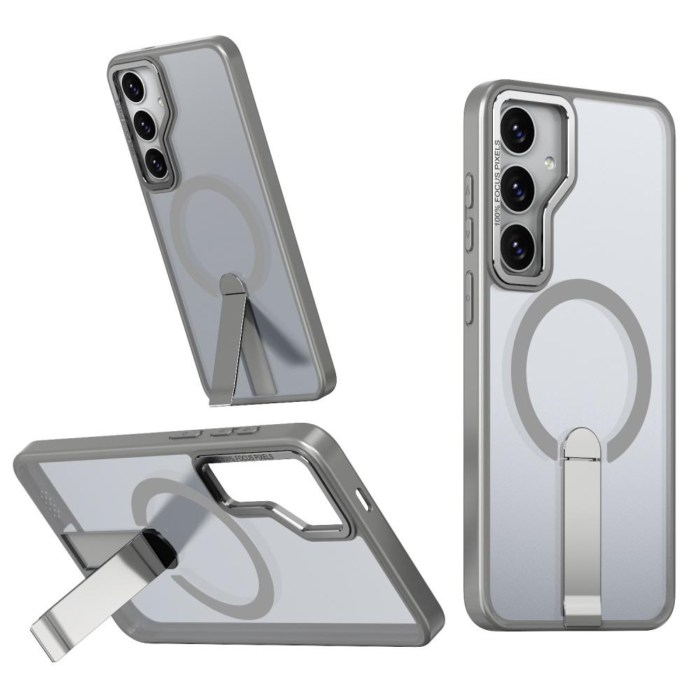 Для Magsafe Беспроводная Магнитная Зарядная Стойка Чехол для Телефона Для Samsung S26 Ultra S25 Edge S24 S23 Plus S24 FE Держатель Прозрачная Крышка
