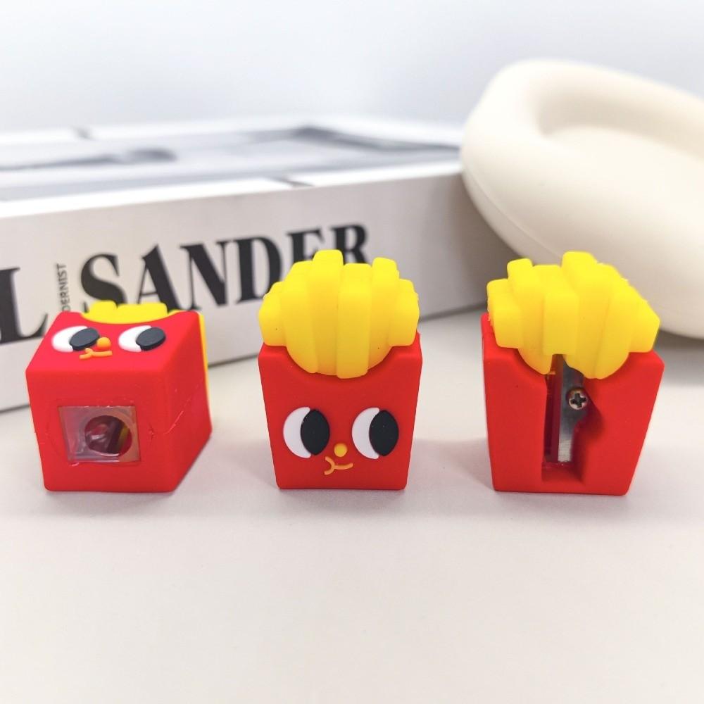 Creative French Fries Sharpener Cartoon Student Sharpener Portable Pencil Sharpener Teacher Reward
