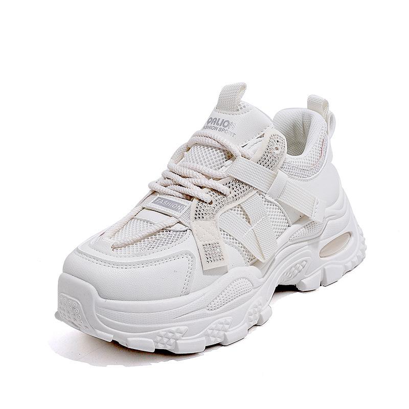 Dad Shoes Girl 2025 New Spring and Autumn Season Niche Thick Soles Increase Height and Show Thinness Sports Casual Shoes Explosion AK602