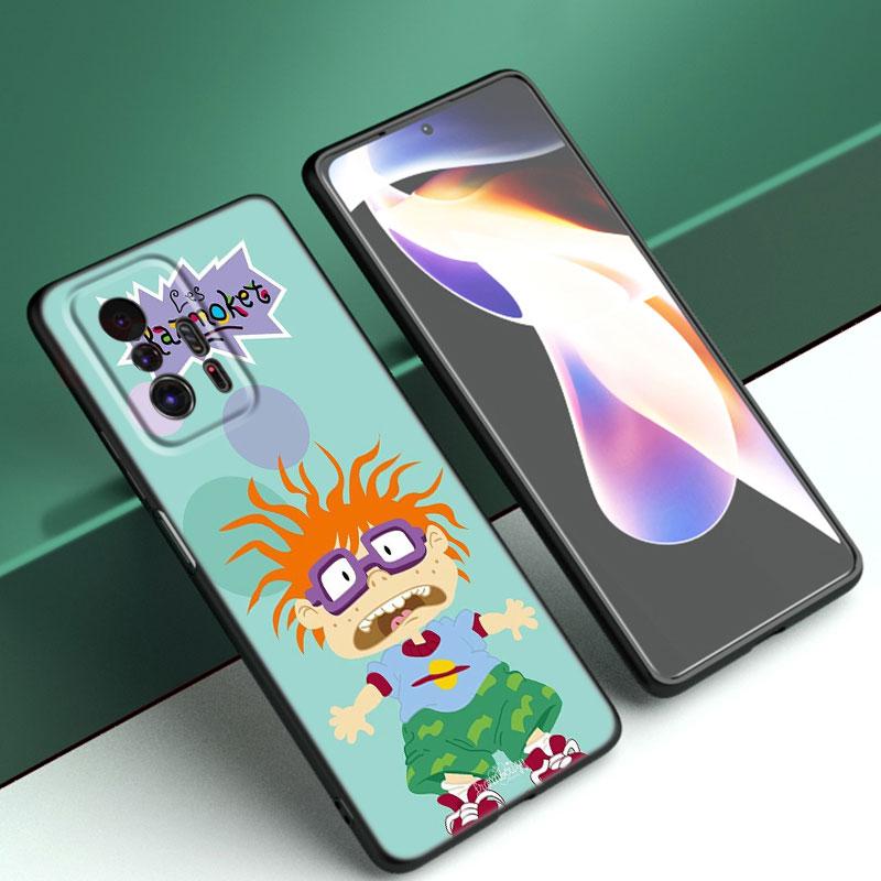 Мультяшный R-Rugrats черный силиконовый чехол для телефона Xiaomi Mi 9 SE 8 10 10T 11 12 13 Lite 9T 11T 12S 12T 13T 14 Pro 5G NE 11i 12X