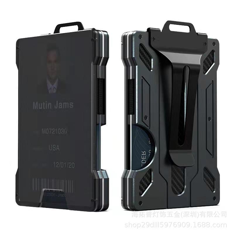 2023 RFID Защита от кражи Прозрачный держатель для ID-карт и Алюминиевый кошелек