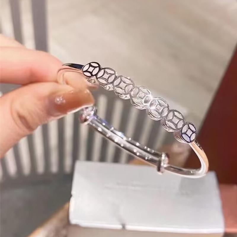 Серебряные бусины медные монеты браслеты для женщин девушка подарок Lucky Rich браслеты вечеринка свадебные аксессуары ювелирные изделия