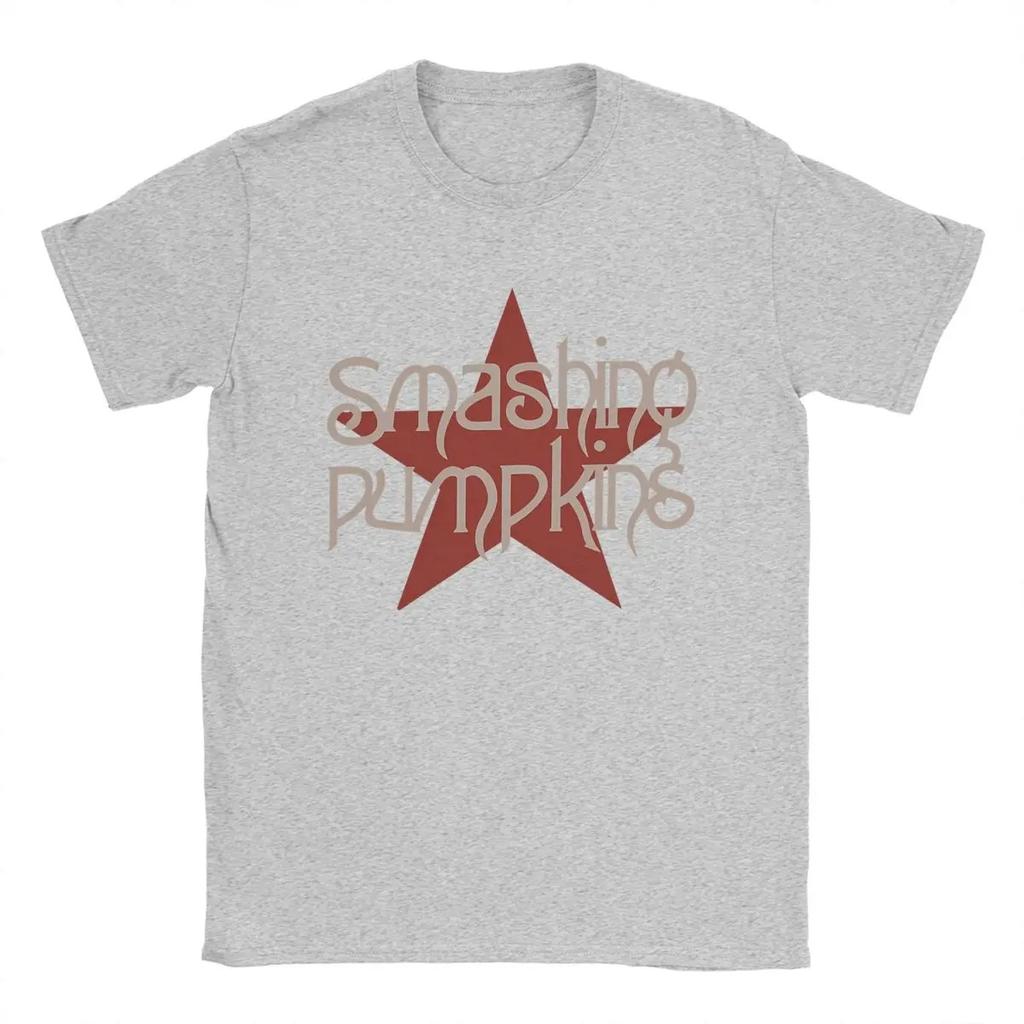 The Smashing Pumpkins Винтажная Звезда Логотип Рок-группы Футболка 90-е Альтернативный Метал Унисекс Черный Женские и Мужские Футболки