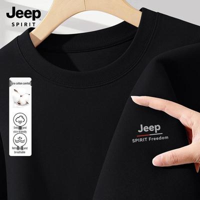 Мужская хлопковая футболка свободного кроя JEEP SPIRIT