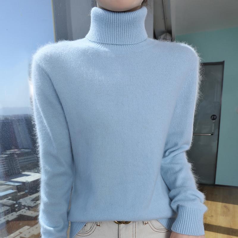 Женский кашемировый свитер Qinghe кашемир 30% кашемир 30% норка 30% шерсть 10% нейлон Женский осенне-зимний толстый кашемировый свитер мягкий и теплый