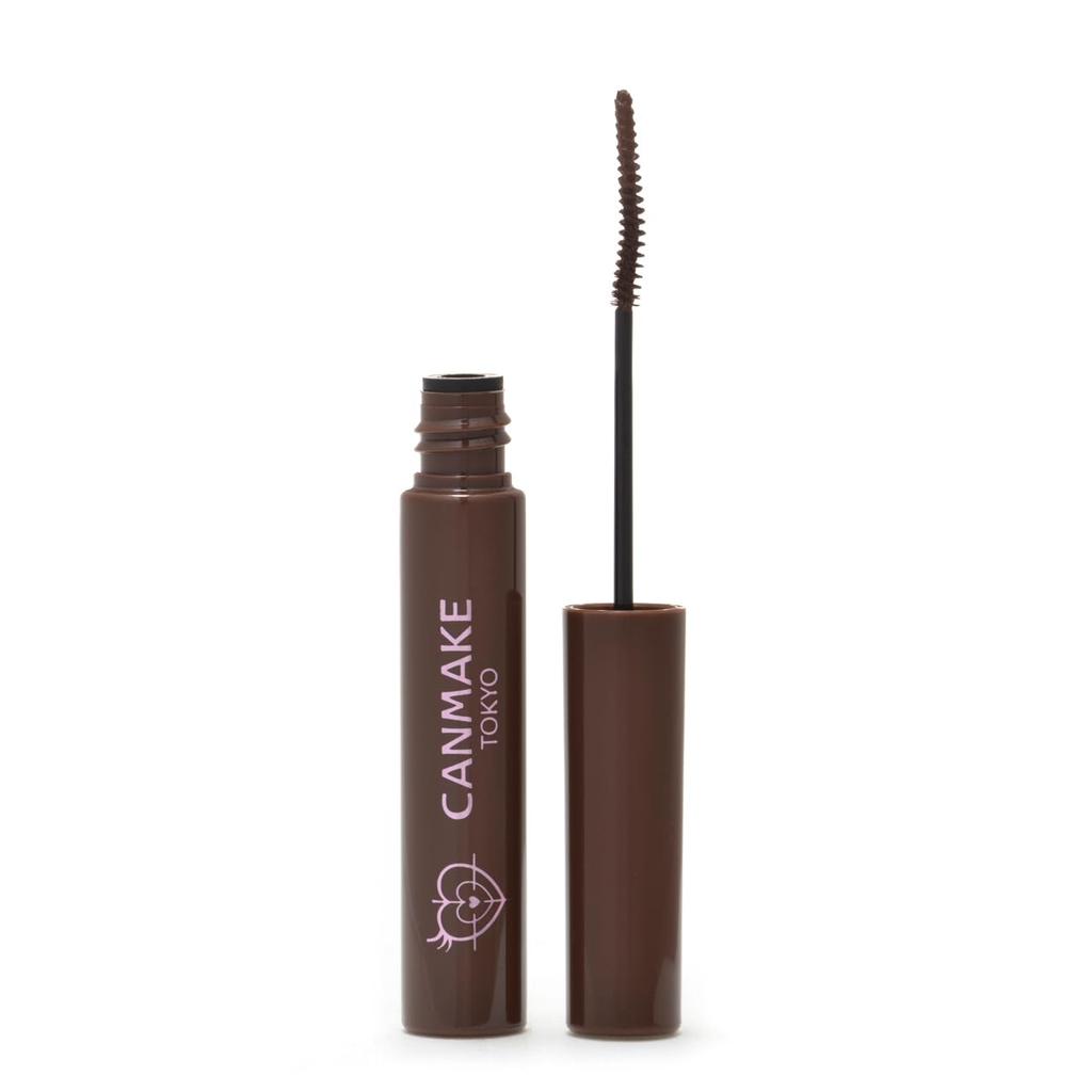 Canmake Curl Sniper Mascara 02 Natural Brown 4.0g Mascara, Curl-holding, Ultra-fine brush, Fiber-free