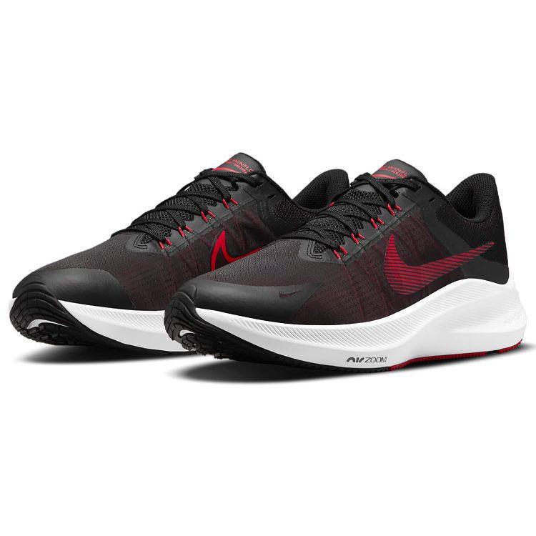 Nike Мужские кроссовки Winflo 8 Bred, черные, университетские, красные, светло-дымчатые, серые, CW3419-003