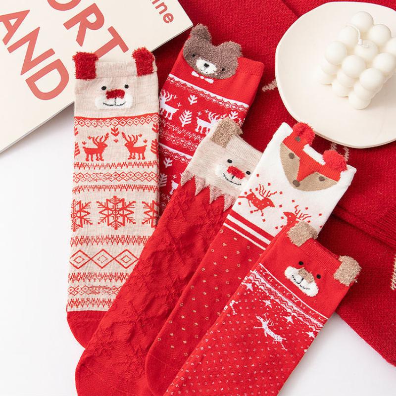 Зимние подростковые рождественские носки, мультяшные носки, рождественский подарок