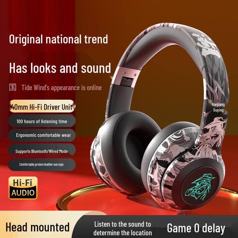 Беспроводные игровые наушники с оголовьем Guochao Graffiti Bluetooth - Новый дизайн, бестселлер.