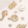 6Pcs/Set Gold-Tone Shoe Charms, Summer Ice Cream Charms, Shell Starfish Shoe Charms for Clogs Women Girls Beach Footwear Decor