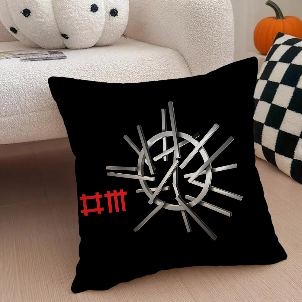 DDepeche Mode logo Cushion Cover Throw Pillow Cover Hidden Button Durable Polyester Chair Cushion