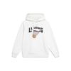 Li Ning Sports Fashion Series Letter Print Casual Hooded Pullover Long Sleeve Fleece Sweatshirt Men Sweatshirt Off-White AWDU969-2