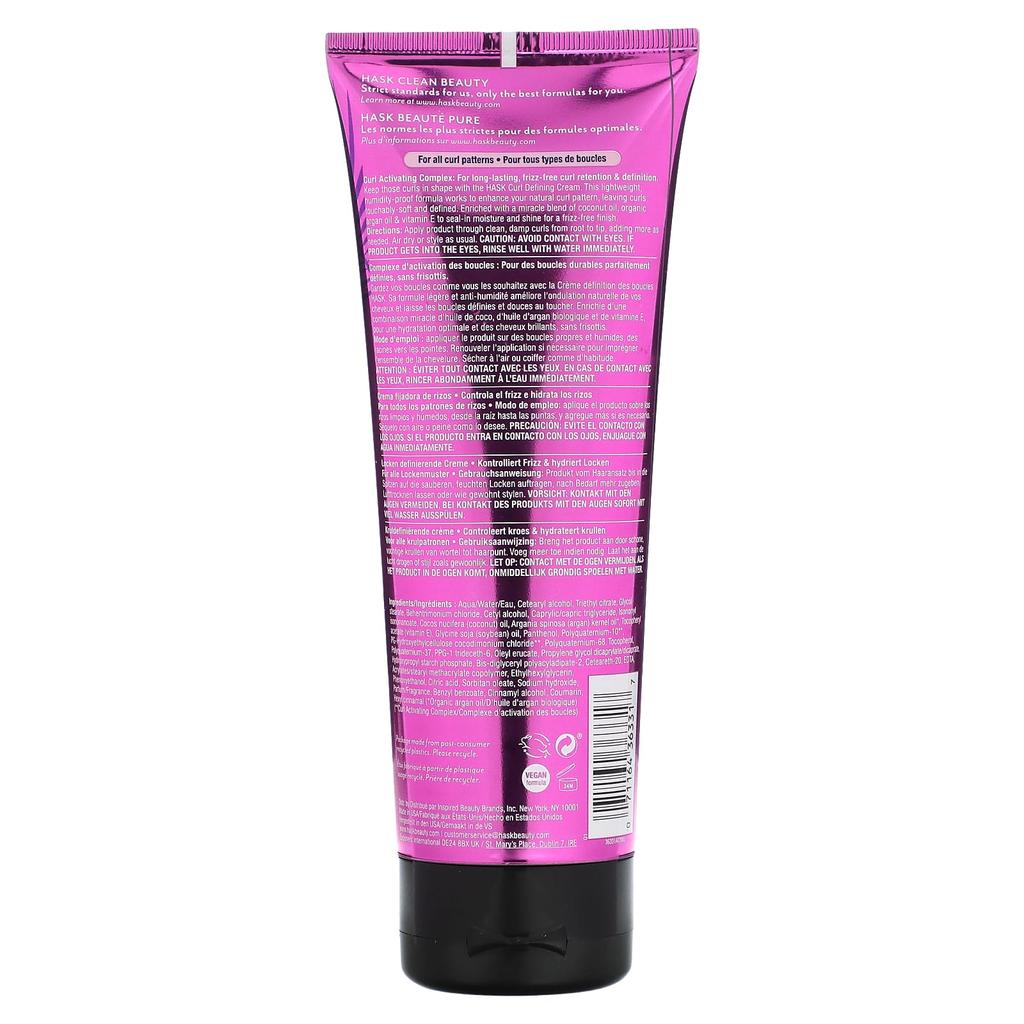 Hask Beauty Curl Care, Крем для формирования локонов, 6,7 жидких унций (198 мл)