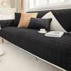 Solid Color Corduroy Sofa Cushion  Winter Plush Thickened Non-Slip Seat Cushion Simple Modern Leather Sofa Cover