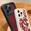 Модный мягкий чехол для телефона с принтом красных губ TPU для iPhone 16 Pro Max 15 Plus 14 Pro 13 12 11 XR XS 8 7, защита объектива, противоударный матовый бампер
