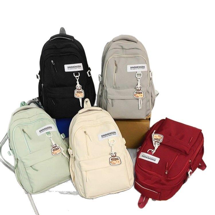 Schoolbag female ins Korean version, large capacity, lightweight and versatile schoolbag, fourth, fifth and sixth grades, middle and high school