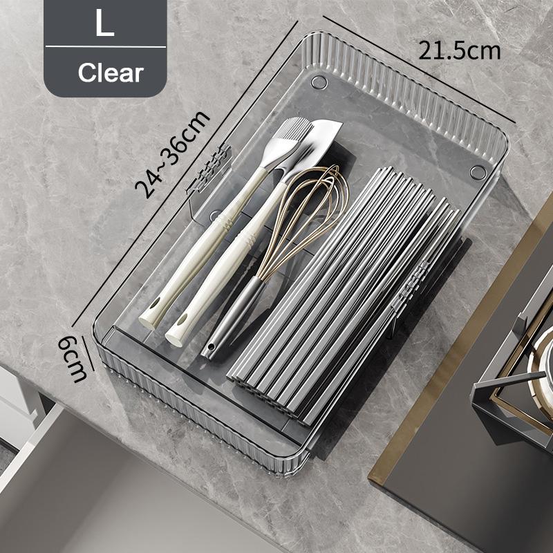 Органайзер для выдвижного ящика для столовых приборов Регулируемая корзина для хранения столовых приборов Разделитель для хранения столовых приборов Органайзер для косметики