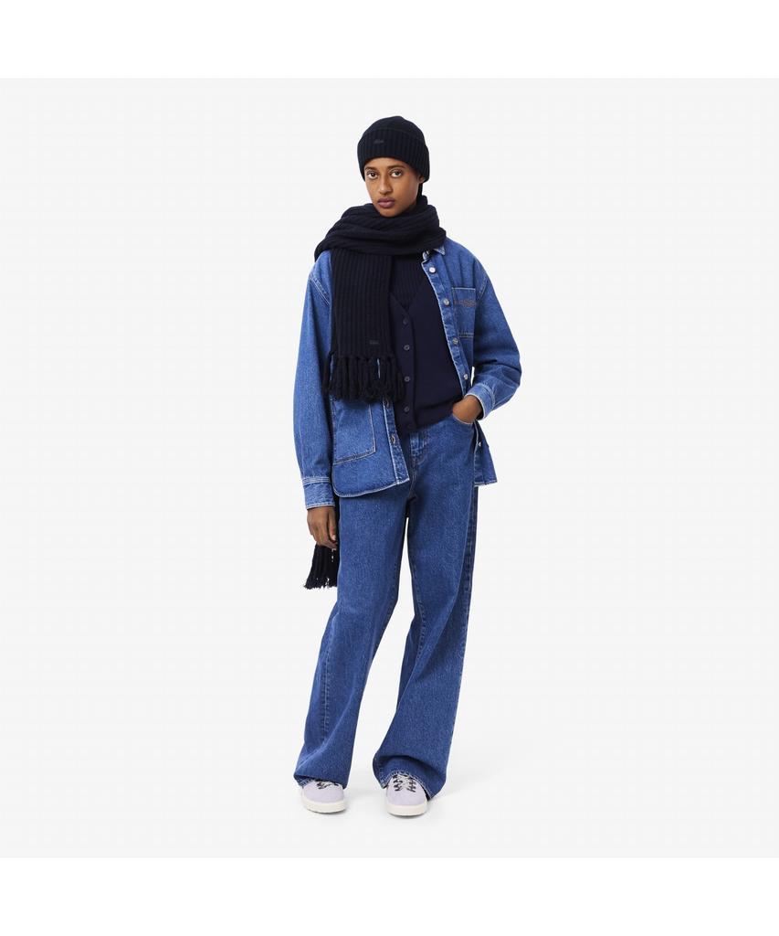 LACOSTE Женская 3D бесшовная шерстяная шапка-бини Rb4163-55N 166