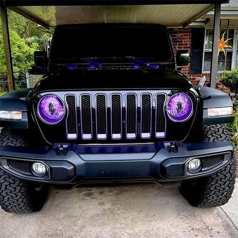 Наклейки на фары Beast Eyes, наклейки на фары Jeep, наклейки на фары 3D Stereo Eyes, круглые наклейки на фары