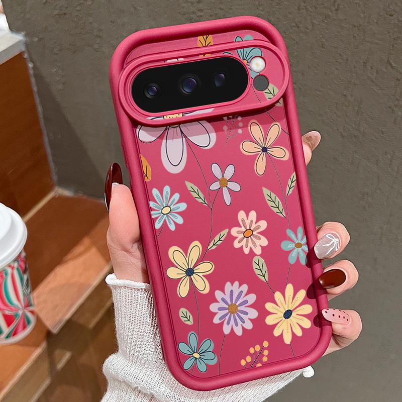 Мультяшный Цветок Конфетный Цвет TPU Чехол Для Google Pixel 10 7 8 Pro 9A 8A 7A Pixel 10 9 Pro XL Мягкий Силиконовый Чехол Защитные Чехлы