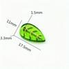 20pcs/lot Green Small Leaf Shape Beads For Jewelry Making Handmade DIY Accessories