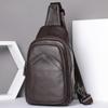 Men's Chest Bag Genuine Leather Crossbody Bag Large Capacity Head Layer Cowhide Fashion Sports Shoulder Satchels