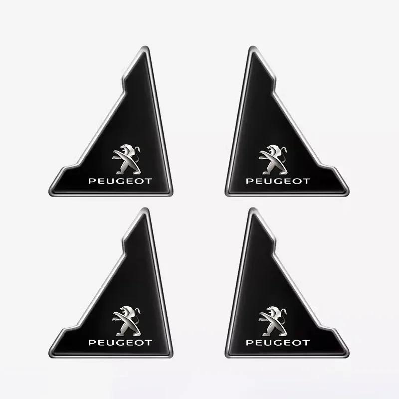 2026 Hot Car Sticker 4Pcs Car Door Corner Cover Anti-Scratch Protection Sticker For Peugeot 408 4008 308 3008 Rifter 5008 508 20