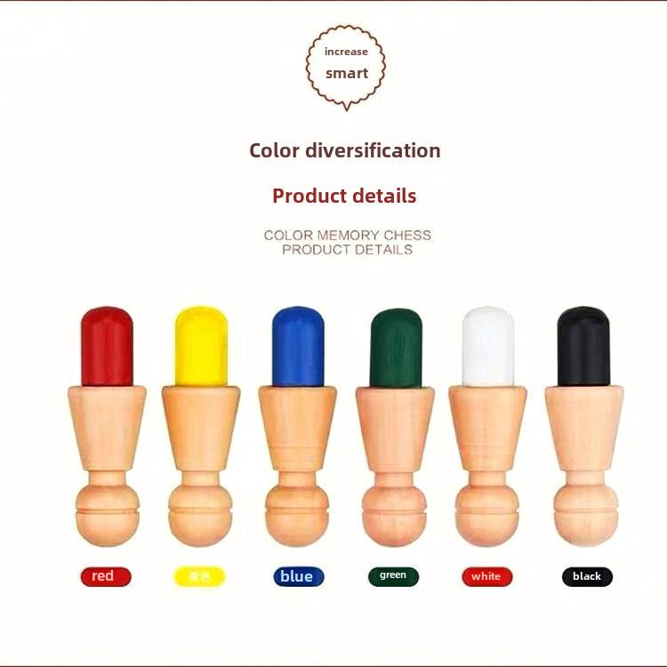 Wooden Childrens Memory Chess Game For Early Education And Focus Development