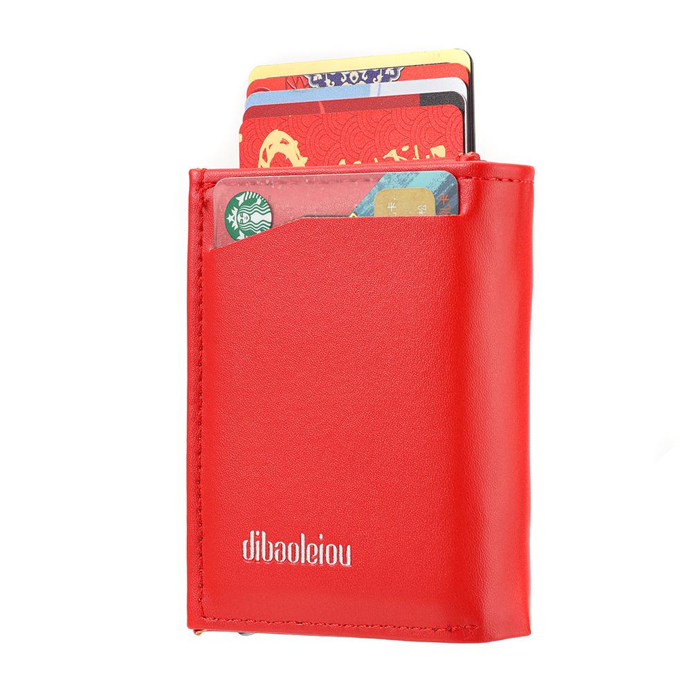 Автоматический держатель для удостоверения личности Мужской кардхолдер Тройной повседневный Женский мини-кошелек