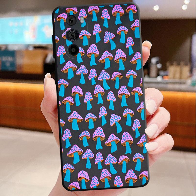 Rainbow Mushrooms Phone Case For Motorola Edge 60 50 40 Pro 60 50 40 30 Ultra Neo Fusion Moto G Play G Stylus G Carcasas