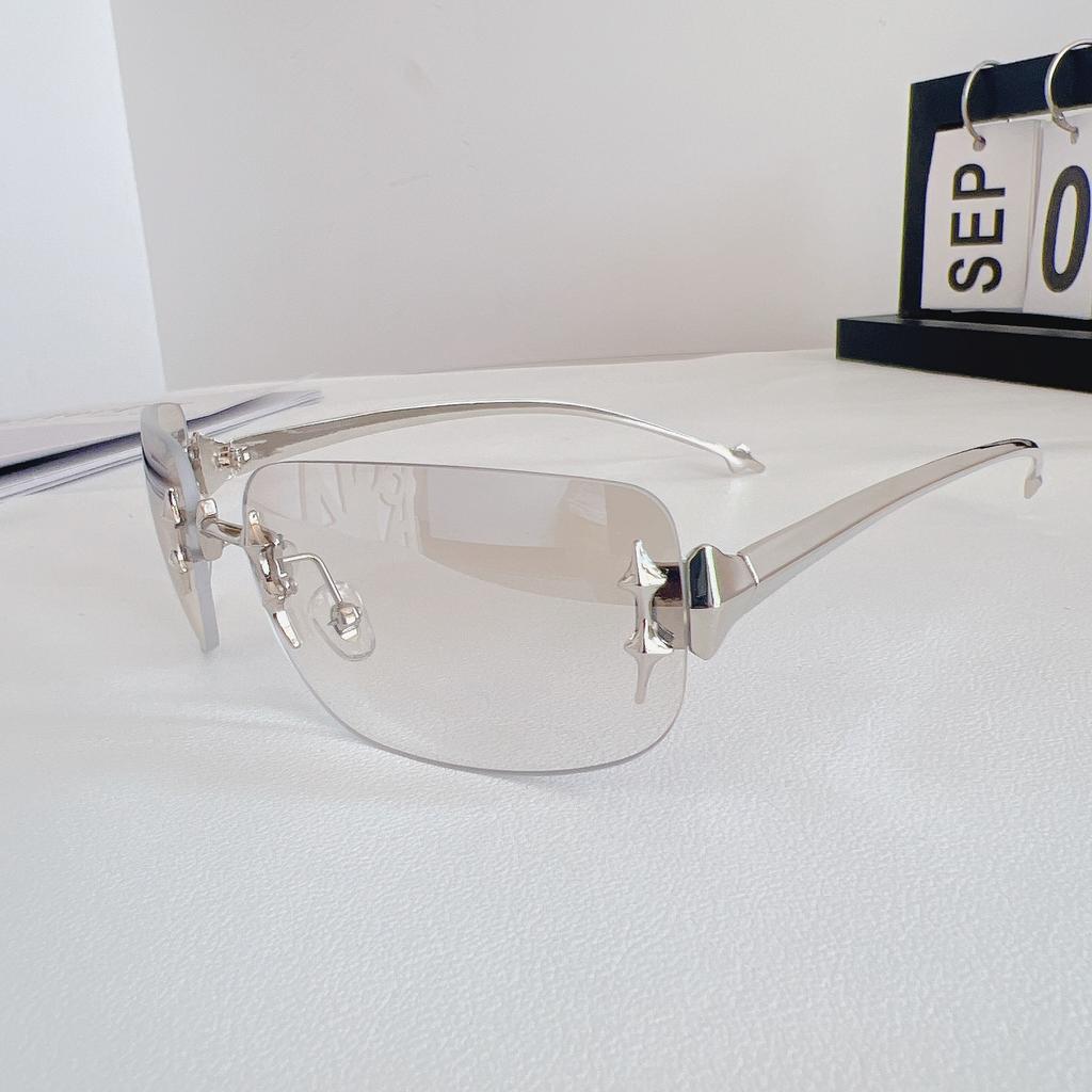 Stylish Rimless Sunglasses For Women Future Technology Sense Sun Glasses For Woman Korean Style Man Sun Glass