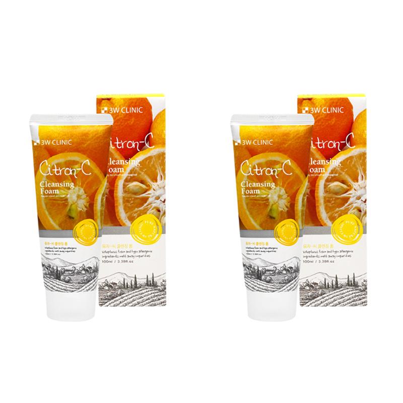 3w Clinic 5 видов очищающей пенки: Гиалуриновая кислота/Авокадо/Цитрон-С/Белый трюфель/Красный женьшень 100мл (20 вариантов)