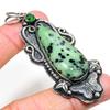 Ruby In Zoisite, Peridot Ethnic 925 Silver Pendant 3.11" Y0N82