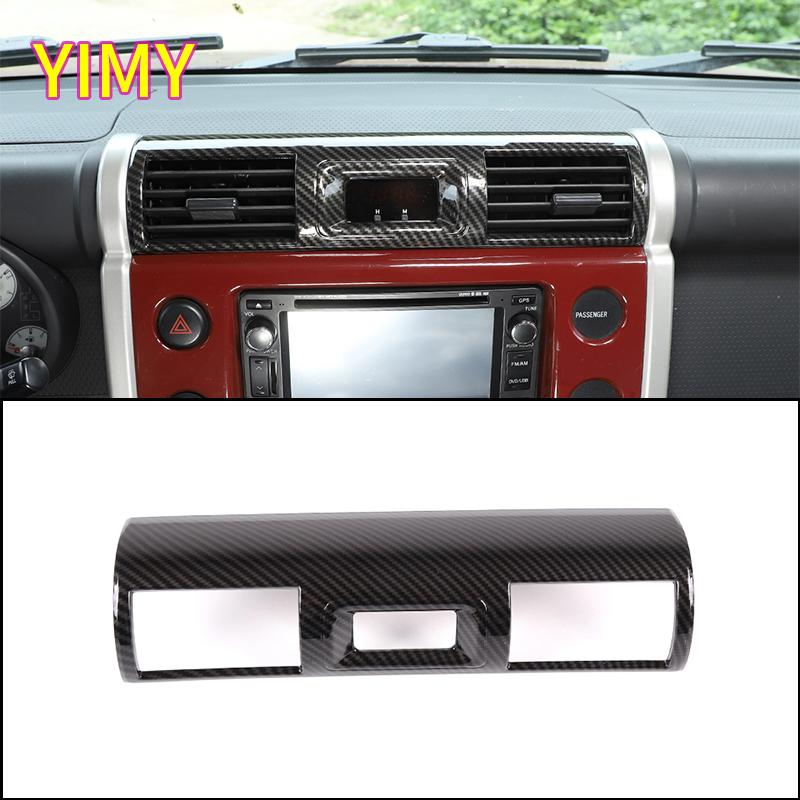 For Toyota FJ Cruiser 2007- LHD ABS Carbon fiber Automotive parts control shift panel decorative strip cover accessories