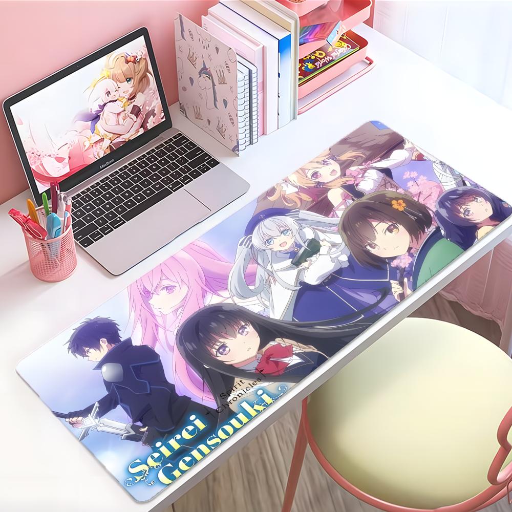 Cool Fantasy Anime Sseirei Gensouki Mouse Pad Large Thick Desk Pad Stitched Edges Gaming Mouse Mat For Pc